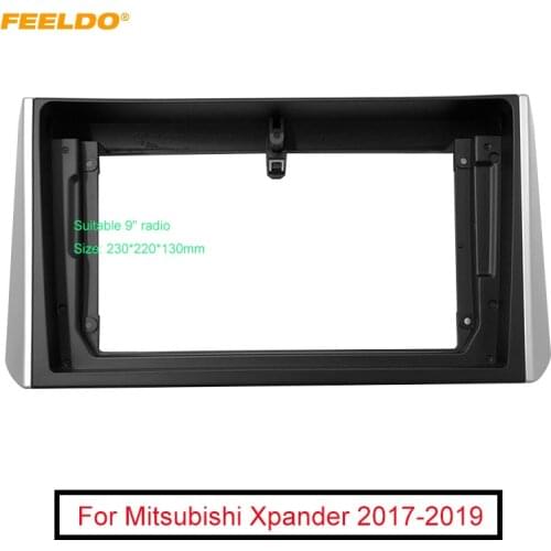 FEELDO Car Stereo Radio 9" Big Screen Fascia Frame Adapter For Mitsubishi Xpander 2Din Dash Audio Fitting Panel Frame Kit