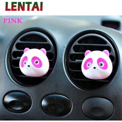LENTAI 1Pair Car Air Outlet Perfume Panda styling For Lada Toyota Corolla c-hr Avensis RAV4 Auris Honda Civic Accord Fit CRV