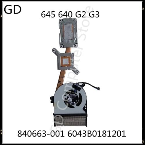 GD New Original For HP ProBook 645 640 G2 G3 Heatsink and Fan Cooler 840663-001 6043B0181201 Full Tested Fast Shipping