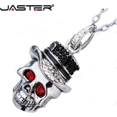 JASTER flashion crystal cool grimace model USB 2.0 Usb stick 64GB Flash Drive 4GB 8GB 16GB 32GB Pendrive