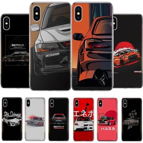 Cool Japan JDM Sports Car Comic Phone Case For iPhone 11 12 6 6s 7 8 Plus X XS XR Pro Max MINI 5 5s SE Cover Coque soft Silicone
