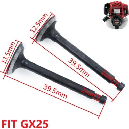 Intake & Exhaust Valve Set for Honda GX25 FG110 HHT25S Tiller Brush Cutter Trimmer Engine Part 14711-Z0H-00 14721-Z3E-000