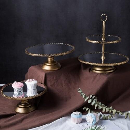 Metal Round Cake Cupcake Stand Dessert Serving Tray Christmas Wedding Birthday Party Event Table Decoration Kitchenware