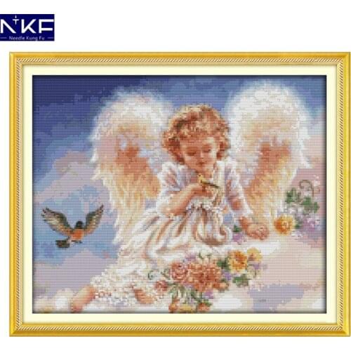 NKF The Continuation of Life Pattern Handmade Craft Needlework Cross Stitch Embroidery Kit Printed Design Stitching Home Decor