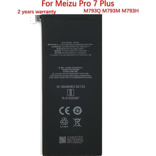 New 3510mAh BA793 Battery For Meizu Pro 7 Plus M793Q M793M M793H Mobile Phone In Stock High Quality Battery With Tracking Number