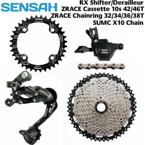 SENSAH RX10 Speed Shifter + Rear Derailleurs + 42T 46T ZRACE Cassette / Chainrings + ZRACE 10s Chain Groupset, PCR BEYOND M6000