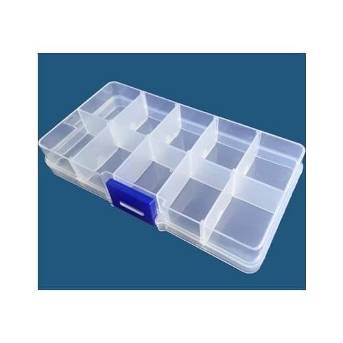 10 Grid can be remov transparent plastic small box kit storage box jewelry jewelry box electronic components parts finishing box