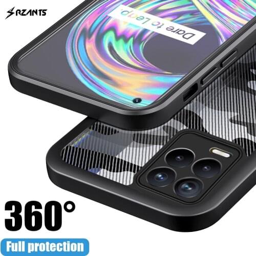For OPPO Realme 8 Realme 8 Pro Case [360 Full Body] Camouflage Bettle Clear Cover WITHOUT Built in Screen Protector Casing