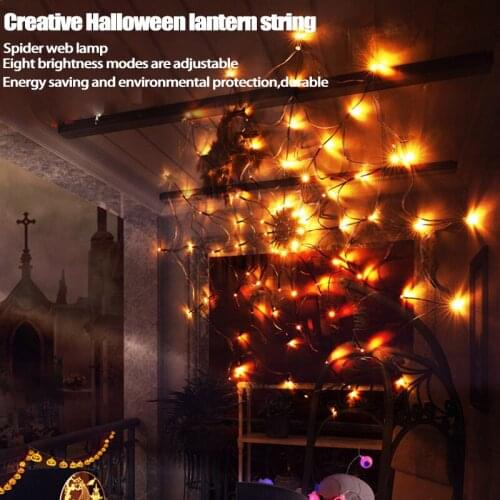 Spider Web Lights Waterproof Durable Special Scary Halloween Lights for Haunted House Halloween Decoration J2Y
