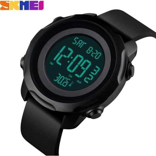 Luminous LED Men Wristwatch Temperature Measurement Sport Watches Digital Sport Watch For Women Men SKMEI 2020