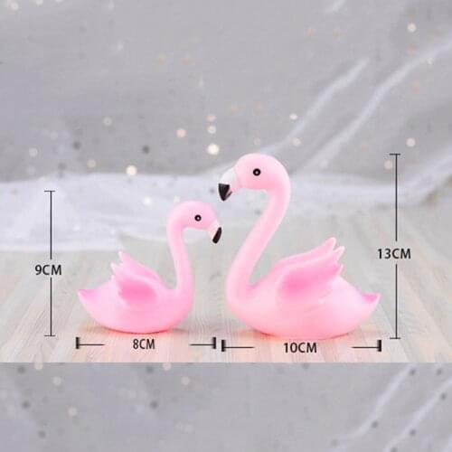 3D Sitting Position Pink Flamingo Cake Topper For Wedding Birthday Party Baby Shower Cake Baking DIY Decoration Supplies
