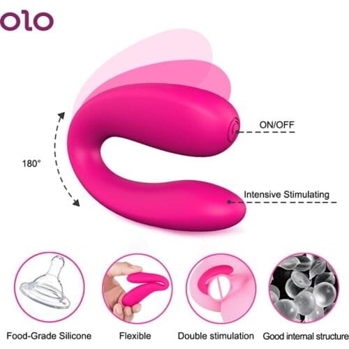 Dual Motor U Shape Vibrator Sex Toys for Women G Spot Clitoris Stimulation Vibrators Couple Soft Silicone Vibrating Egg
