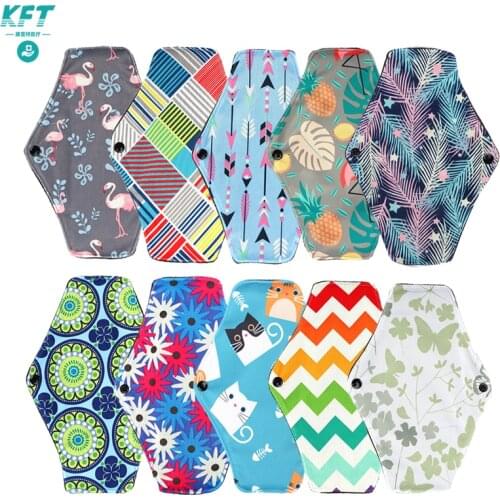 Reusable Menstrual Pads Women Sanitary Napkin Pad Cotton Panty Liners Bamboo Charcoal Health Menstrual Panties