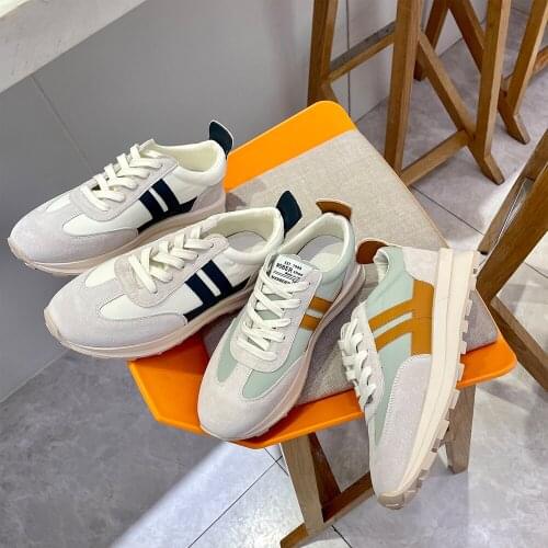 Genuine Leather Women Sneakers flat Platform shoes spring 2021 Fashion casual Comfortable Round toe Ladies sneaker