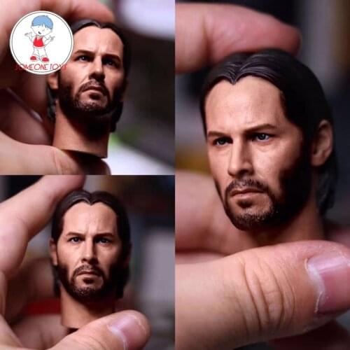 1/6 Keanu Reeves Man Head Toy The Killer John Wick Head Sculpt F 12'' HT Body