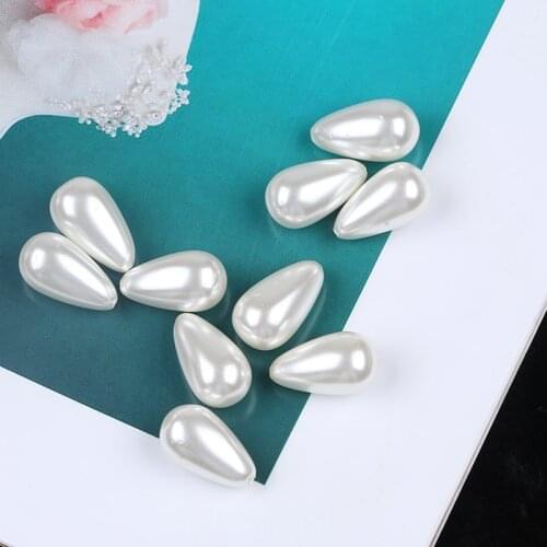 10*17mm Long Size Drop Shape DIY Beads Imitation Pearl For Earrings And Pendant