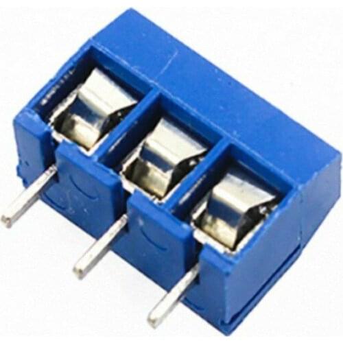 50pcs KF-301 5.08mm pitch 3 Pin Screw Terminal Connector KF-301-3P Blue