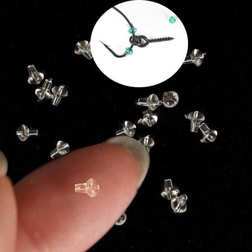 50Pcs Fishing Bait Stop Beads Hair Rig Stops Lure Holding Stopper Fishing Hook Stopper Carp Fishing Tackle Accessories