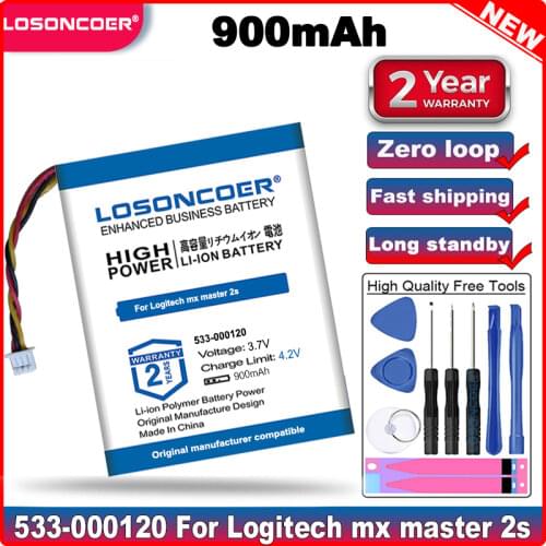 LOSONCOER 533-000120 M-RO052 Battery For Logitech mx master 2s , MX Anywhere 2, Anywhere 2S , MX Ergo MX Master 3 Battery