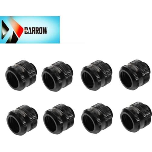 8PCS Barrow heat sink black, silver,white,gold G1/4 inch 12mm/14mm/16mm manual crimping hard tube, DIY water cooling accessories