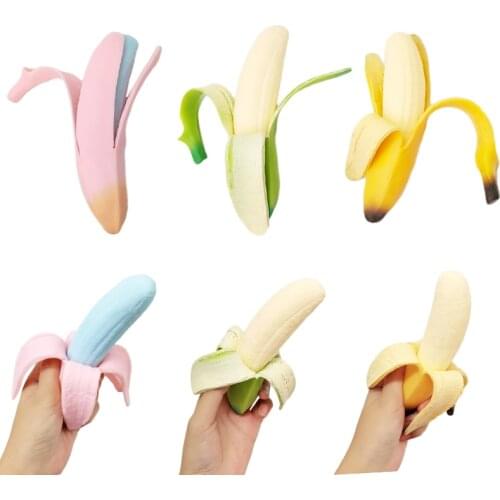 8CM Toy Squishy Slow Rising Tricks Kids Toys Fruit Banana Squeeze Peeling Soft Relieves Antistress Children Kids Fun Toys Gifts