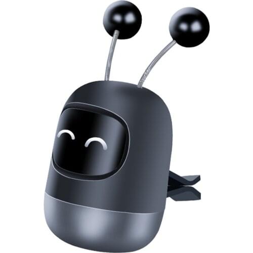 Black Car Air Outlet Aromatherapy New Cartoon Perfume Cute Robot Air Freshener Home Decoration Car Accessories Car Air Freshener