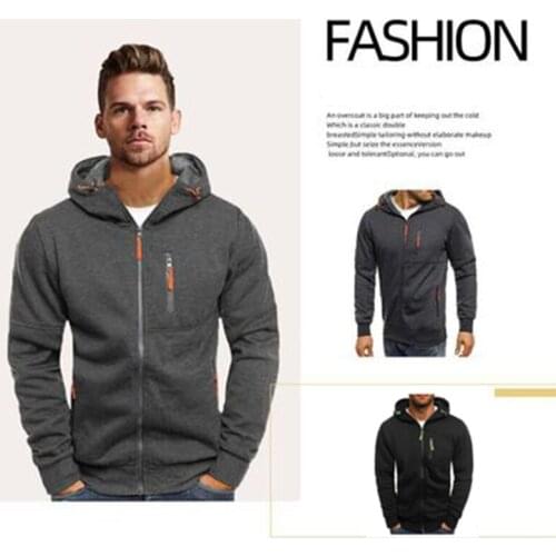 Covrlge Spring Mens Tracksuit Mens Jackets Hooded Coats Casual Zipper Sweatshirts Mens Fashion Jacket Clothing OuterwearMWW148