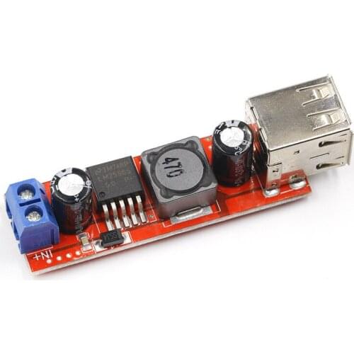 DC 6V-40V To 5V 3A Double USB Charge DC-DC Step-down Converter Module For Vehicle Charger LM2596 Dual USB