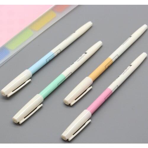 DL Cute boy girl couple creative stationery black neutral core student pen 2 pens set Stationery for office supplies students