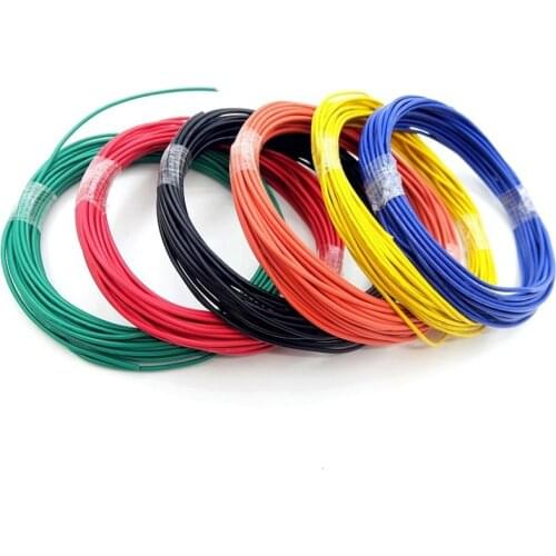 5 Meters 24awg UL1007 Electronic Wire 1.4mm PVC Electronic Wire Electronic Cable UL Certification #24