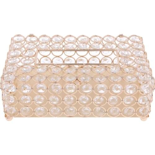 Lidded Crystal Facial Tissue Box Crystal Cube Napkin Dispenser Bedroom Office Hotel Cafe Coffee House Bar