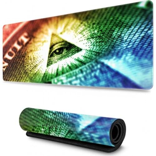 USD currency coin pattern Natural Rubber mousepad HD Printing for Computer Gamers Locking Edge Mouse Pad Keyboard PC Desk Mat