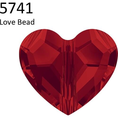 1 piece) 100% Original Crystal from Swarovski 5741 vertical hole love bead from Austria loose rhinestone DIY jewelry making