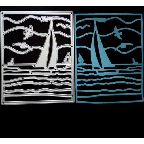 Metal sailboat frame Cutting Dies Stencils for DIY Scrapbooking/photo album Decorative Embossing DIY Paper Cards