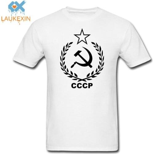Fashion CCCP USSR T-Shirt Men Communist Soviet Russian Red Army Stalin Print Short Sleeve Shirts Brand Clothing Tops Tees