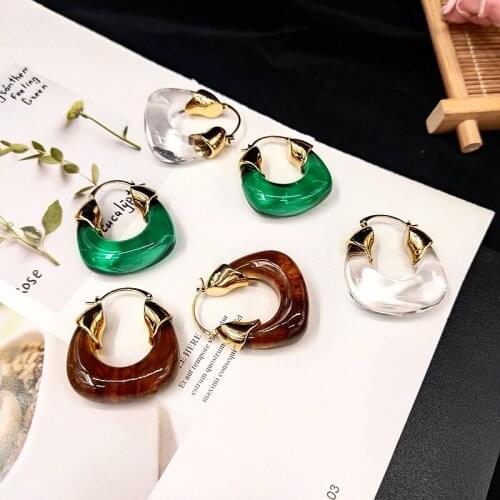 Fashion New Exaggerated Personality Big Earrings 18K Real Gold Electroplating Womens Popular Exquisite Jewelry