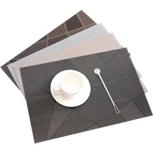 New Arrival PVC Placemat Dining Table Mat Soft Waterproof Heat-Insulated Pad Semicircle Coaster Home Desktop Decoration