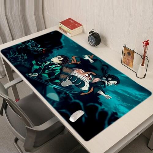 Non-slip Mat Mouse Gamer Rug Pc Gamer Complete Keyboard Gaming Accessories Kawaii Mouse Pad Anime Demon Slayer Mousepad Xxl Diy