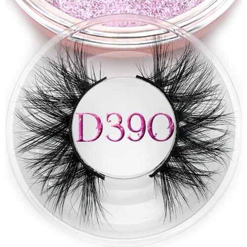 Mikiwi D390 Mink Eyelashes 3D Mink Lashes Thick HandMade Full Strip Lashes Cruelty Free Luxury Makeup Dramatic Lashes
