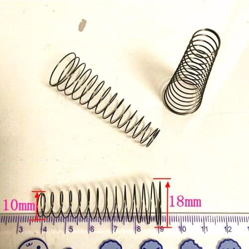 Pagoda sprin wire 0.5mm OD10mm*18mm height 50mm compression spring x20