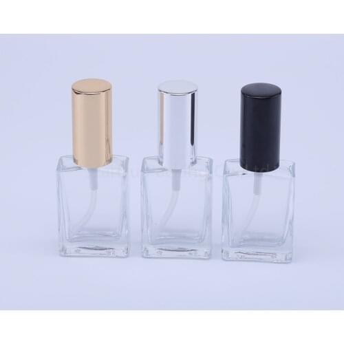 30ml 50Ml high quality glass perfume bottle atomizer perfume bottle transparent spray bottle crystal transparent square 120pcs