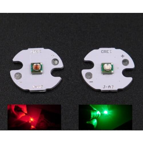 Cree 3W XPE Red Green light Color LED High Power LED Emitter Diode on 16mm Aluminum PCB Board