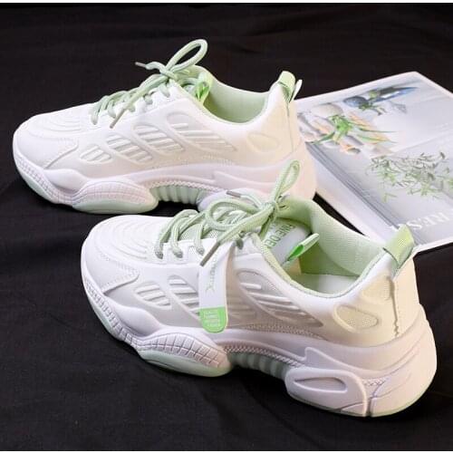 Daddy Shoes Womens Spring/summer 2021 New Womens Shoes Net Top Breathable Casual Shoes Small White Flat Fashion Shoes