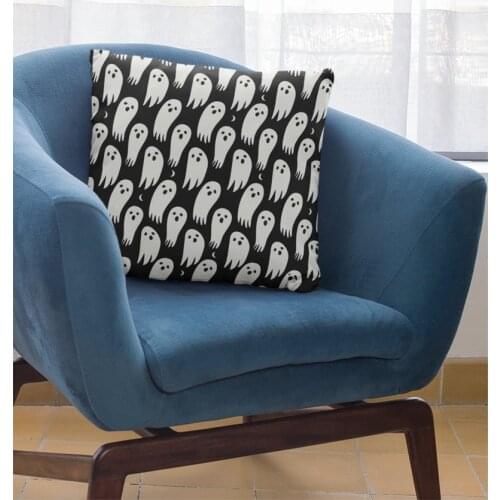 Spooky Ghost Square Decorative Pillow,Halloween Pillow,Lets Get Spooky Pillow,Spooky Halloween Pillow,Ghost Pillow,Handmade Dec