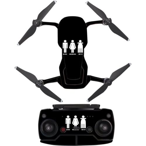 Funny Style Decal Vinyl Skin Sticker For DJI Mavic Air Drone + Remote Controllers + 3 Batteries Protection Film Cover