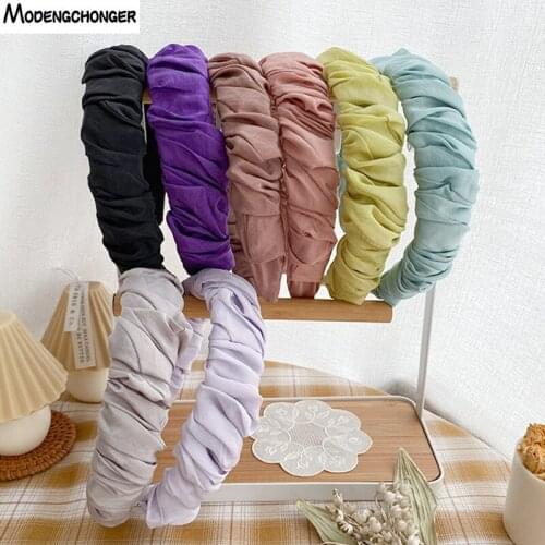 Temperament Spiral Hair Hoop Bezel Headbands For Ladies Women Headwear Hairband Satin Volume Wave Headbands Hair Accessories