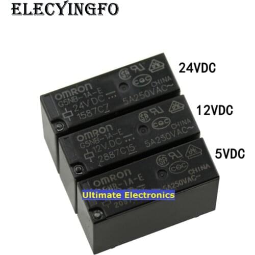 10pcs G5NB-1A-E-5VDC G5NB-1A-E-12VDC G5NB-1A-E-24VDC DC5V DC12V DC24V 5A relay