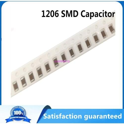 100PCS 1206 SMD capacitor 104 103 223 473 224 472 50V 4.7NF 10NF 22NF 47NF 100NF 220NF 0.22 0.01 0.022 0.047 0.1 uf X7R
