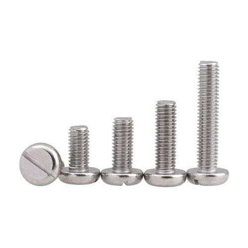20PCS M3M4M5 304 stainless steel slotted cylinder head screw, slotted bolt, round head screw GB67