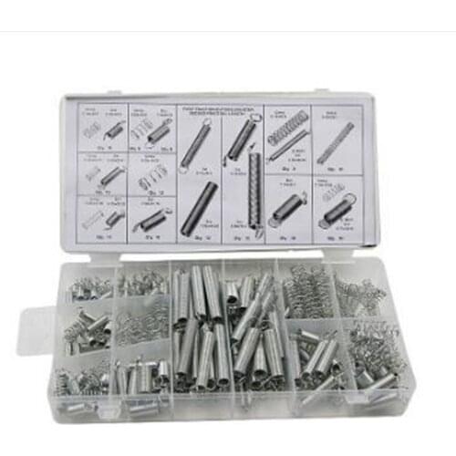 200pcs/Box Extension Spring Tension Pressure Compression Springs Assortment Set Spring Steels With Plastic